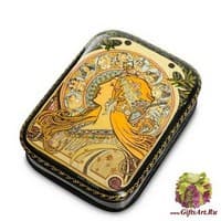 ШК-80/21 Шкатулка &quot;Альфонс Муха&quot; исп. Петрова