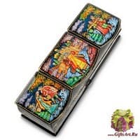 ШК-85/11 Шкатулка Палех &quot;Купец-Калашников&quot; С.М.