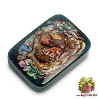 ШК-30/ 1 Шкатулка  Мстера &quot;Белочка&quot; 8,0,х5,5 Рыбакова О.