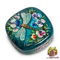ШК-30/ 3 Шкатулка  Мстера &quot;Стрекоза&quot; 7,5,х7,5 Рыбакова О.