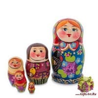 МР- 58/ 3 Матрешка 5м &quot;Дуня с курицей&quot; мал. - Вариант A