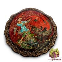 ШК-30/63 Шкатулка Холуй &quot;Перо Жар-птицы&quot; Николаева