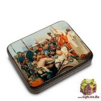 ШК-35/14 Шкатулка  &quot;Запорожцы&quot; исп. Лукашин Н.