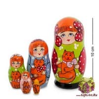 МР-20/52 Матрешка 5м &quot;Манюта с котом&quot; мал. СП - Вариант A