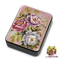 ШК-55/60 Шкатулка  &quot;Цветы&quot; авт. Белова М.