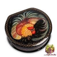 ШК-45/30  Шкатулка Холуй &quot;Павловский петух&quot; Орлова
