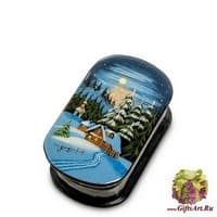ШК-55/ 7 Шкатулка &quot;Зимний пейзаж&quot; исп. Конева