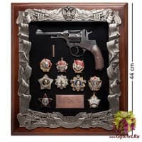 ПК-174 Ключница &quot;Наган с наградами СССР&quot; 40х44