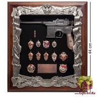 ПК-180 Панно &quot;Маузер с знаками ФСБ&quot; 40х44
