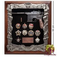 ПК-181 Панно &quot;Маузер с наградами СССР&quot; 40х44
