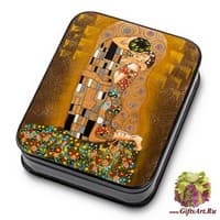 ШК-40/21 Шкатулка &quot;Поцелуй&quot; Густав Климт мал.&quot; Силантьева