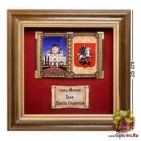 ПК-574 Панно &quot;Москва Храм Христа Спасителя&quot; бол. 35х35