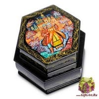 ШК-85/18 Шкатулка Палех &quot;Встреча&quot; Серов