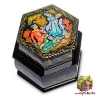 ШК-85/21 Шкатулка Палех &quot;Каменный цветок&quot; Серов