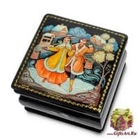 ШК-95/ 3 Шкатулка Палех &quot;У колодца&quot;