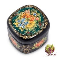 ШК-30/19 Шкатулка Мстера &quot;Букет&quot; 6,0х6,0 исп. Николаева