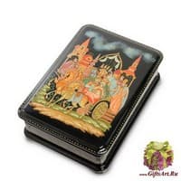 ШК-16/ 2 Шкатулка Палех &quot;Золотой-петушок&quot;