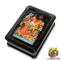 ШК-16/ 9 Шкатулка Палех &quot;Гусар&quot;