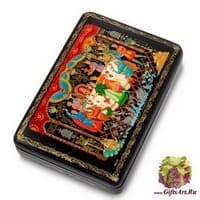 ШК-75/18 Шкатулка Палех &quot;Царевна-лягушка&quot; исп. Серов