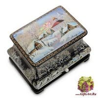 ШК-96/ 1 Шкатулка  &quot;Зима&quot; исп. Углова Н.