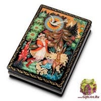 ШК-75/ 7 Шкатулка Палех &quot;Жар-птица&quot; исп. Серов