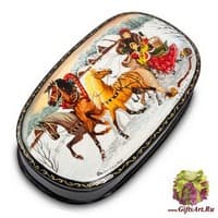 ШК-80/ 6 Шкатулка  &quot;Метелица&quot; 13,5х8,0 исп. Мухин