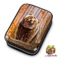 ШК-80/18 Шкатулка  &quot;Медведь&quot; исп. Петрова