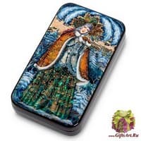 ШК-40/26 Шкатулка  &quot;Снегурочка&quot; исп. Силантьева 14,5х8,5