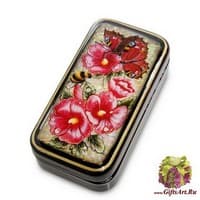 ШК-55/99 Шкатулка &quot;Цветы&quot; исп. Земина