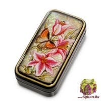ШК-55/101 Шкатулка &quot;Цветы&quot; исп. Земина