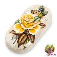 ШК-70/ 3 Шкатулка  &quot;Бабочка&quot; 16,0х7,5 исп. Яблокова