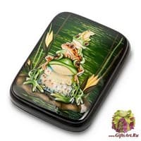 ШК-70/21 Шкатулка  &quot;Лягушки&quot; 11,0х7,5 исп. Яблокова