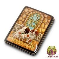 ШК-65/ 5 Шкатулка  &quot;Собаки&quot; исп. Даньшин