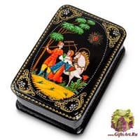 ШК-85/ 2 Шкатулка Палех &quot;Жатва&quot; Серов