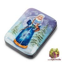 ШК-10/23 Шкатулка  &quot;Снегурочка с белкой&quot; Котова