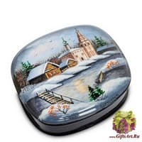 ШК-80/27 Шкатулка  &quot;Монастырь&quot; исп. Петрушова Н. - Вариант A