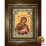 Икона освященная &quot;Млекопитательница икона Божией Матери&quot;, 18x24 см, со стразами, в деревянном киоте 24x30 см, 24x30 см