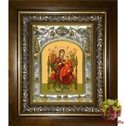 Икона освященная &quot;Всецарица икона Божией Матери&quot;, 14x18 см, в деревянном киоте 20x24 см, 20x24 см