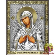 Икона освященная &quot;Семистрельная Божия Матерь&quot;, 14x18 см