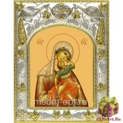 Икона освященная &quot;Акидимская (Взыграние младенца) икона Божией Матери&quot;, 14x18 см