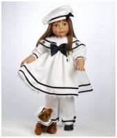 Коллекционная виниловая кукла Морячка с мишкой Ручная работа Высота 61 см. Автор Дениз Макмиллан США - вид 1 миниатюра