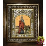 Икона освященная &quot;Марина великомученица&quot;, 14x18 см, в деревянном киоте 20x24 см, 20x24 см