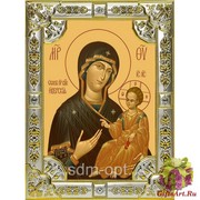 Икона освященная &quot;Иверская икона Божией Матери&quot;, 18x24 см, со стразами