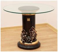 Стол &quot;Чёрный виноград&quot; керамика стразы Высота 51 см Диаметр 64 см Стелла Италия