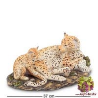 WS-702 Статуэтка &quot;Леопард с детенышем&quot;