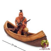 WS-725 Статуэтка &quot;Индеец на каноэ&quot;