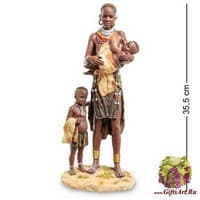 WS-728 Статуэтка &quot;Африканка с детьми&quot;