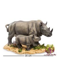 WS-771 Статуэтка &quot;Носорог с детенышем&quot;