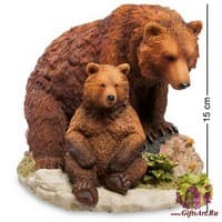 WS-776 Статуэтка &quot;Бурый медведь с детенышем&quot;