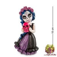 WS-398 Статуэтка в стиле Фэнтези &quot;Девочка с черепом&quot;